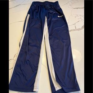 Boys Nike DRI-FIT blue with white athletic pants